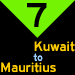 7: Kuwait to Mauritius